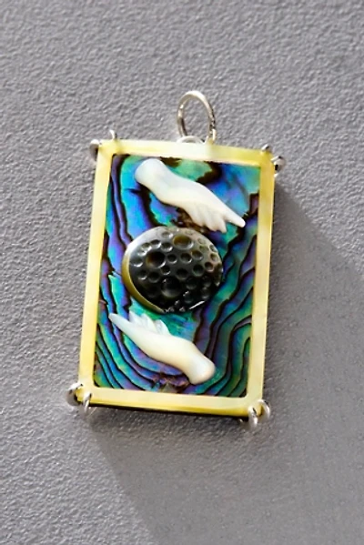Maura Green Silver Moon Tarot Card Charm