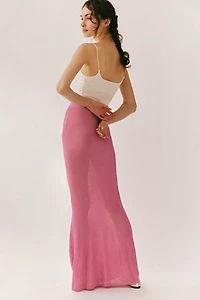 SER.O.YA Harmony Metallic Knit Maxi Skirt