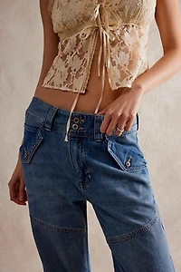 Bonita Cargo Slim Crop Jeans