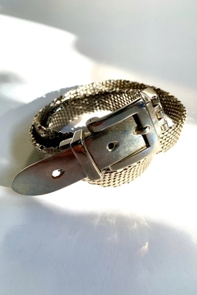 Vintage 1980s Silver Metal Mesh Scale Belt Selected by SharpLilTeeth