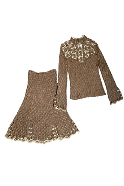 Vintage 1970s Crochet Knit Set Selected by SharpLilTeeth