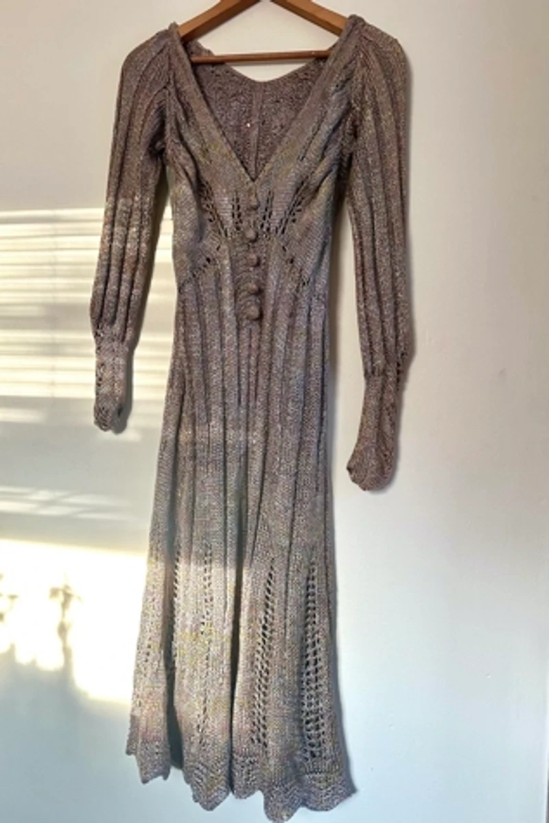 1970s Pastel Knit Midi Dress Selected by Cherry