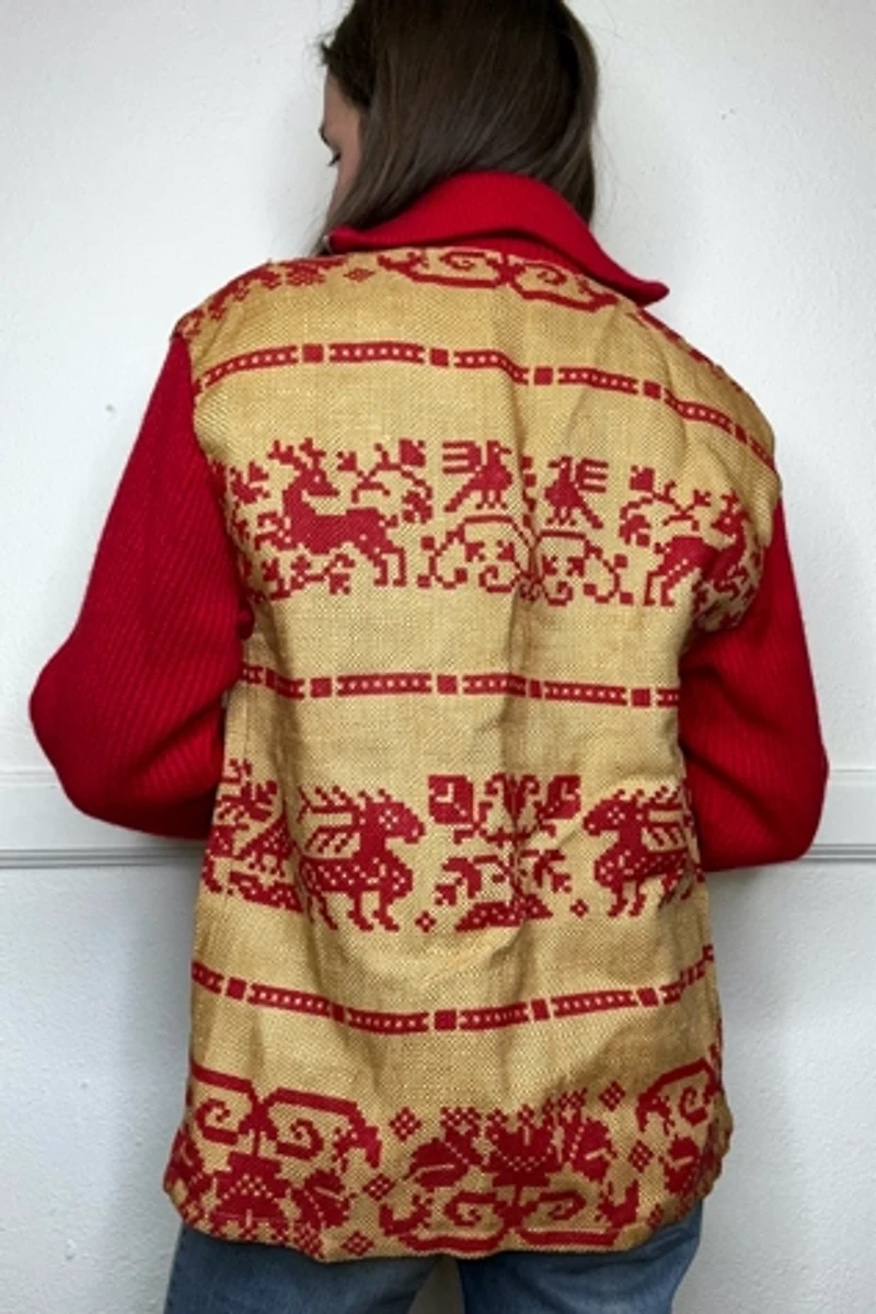1950s Knit and Burlap Jacket Selected by Cherry