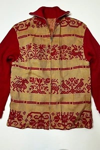 1950s Knit and Burlap Jacket Selected by Cherry
