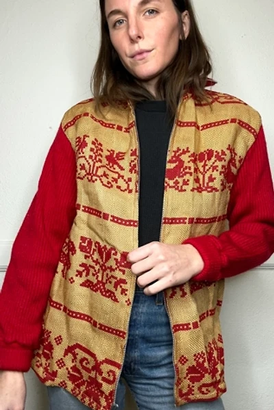 1950s Knit and Burlap Jacket Selected by Cherry