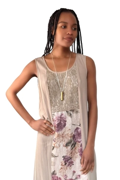 Vintage 1990's Floral & Lace Maxi Dress Selected By Afterlife Boutique
