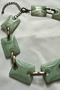 1960s Blue Square Chain Link Necklace Selected by Cherry