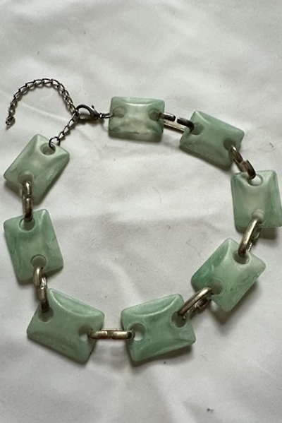 1960s Blue Square Chain Link Necklace Selected by Cherry