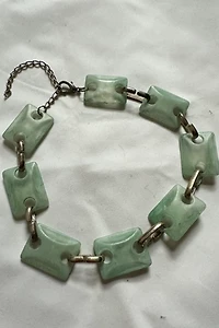1960s Blue Square Chain Link Necklace Selected by Cherry