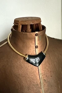 1970s Brass Snake Chain Disco Necklace Selected by Cherry