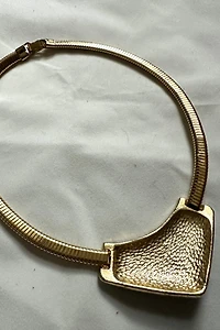 1970s Brass Snake Chain Disco Necklace Selected by Cherry