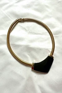 1970s Brass Snake Chain Disco Necklace Selected by Cherry