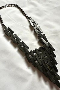 1970s Mixed Metal Statement Necklace Selected by Cherry