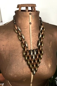 1970s Mixed Metal Statement Necklace Selected by Cherry