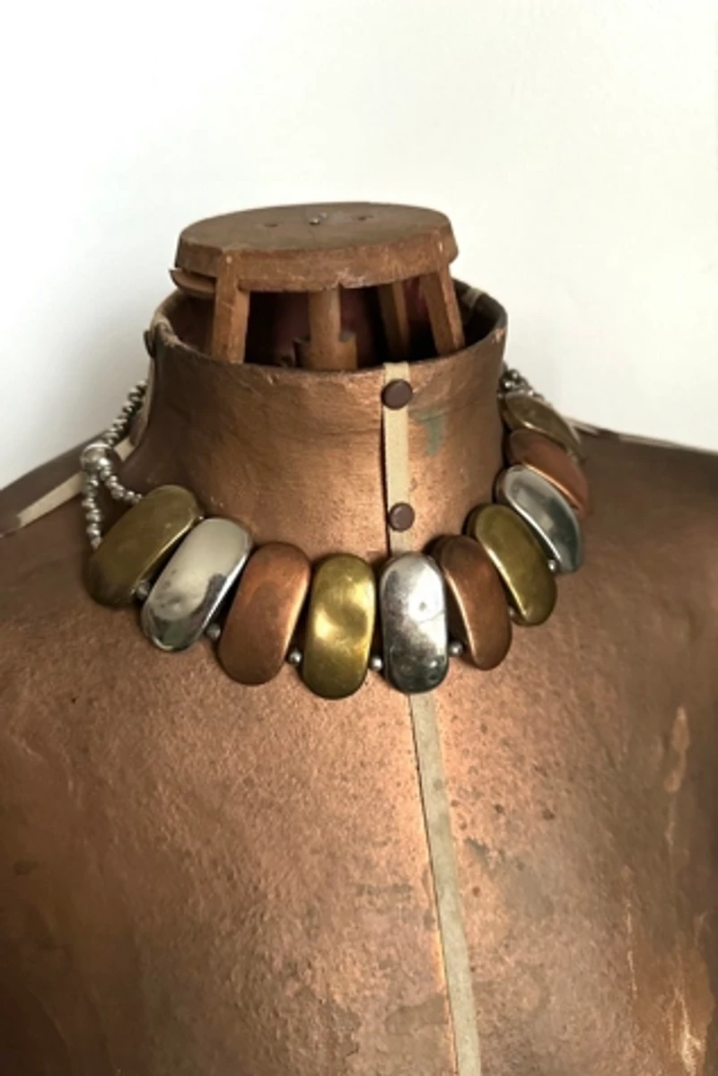 1970s Mixed Metal Link Necklace Selected by Cherry
