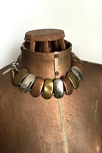 1970s Mixed Metal Link Necklace Selected by Cherry