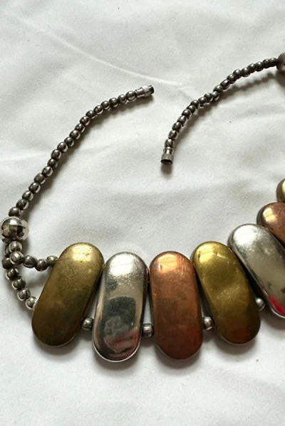 1970s Mixed Metal Link Necklace Selected by Cherry
