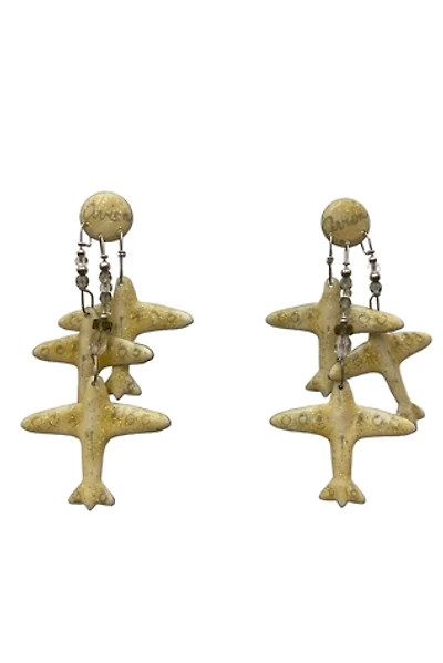 1980s Vintage Airplane Earrings Selected by BusyLady Baca & The Goods