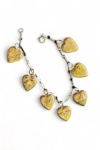 Vintage 20s Sterling Silver and Gold Filled Heat Charm Bracelet Selected by MARMALADE