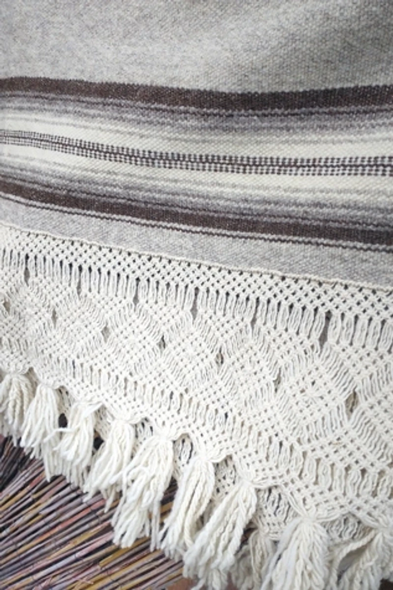 Handwoven Southwest Blanket Poncho Selected by Garbage Soup