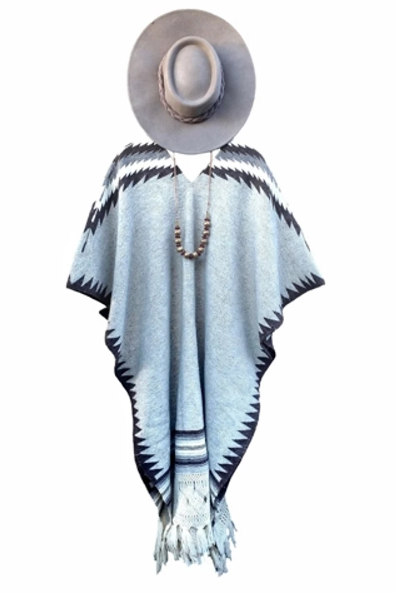 Handwoven Southwest Blanket Poncho Selected by Garbage Soup