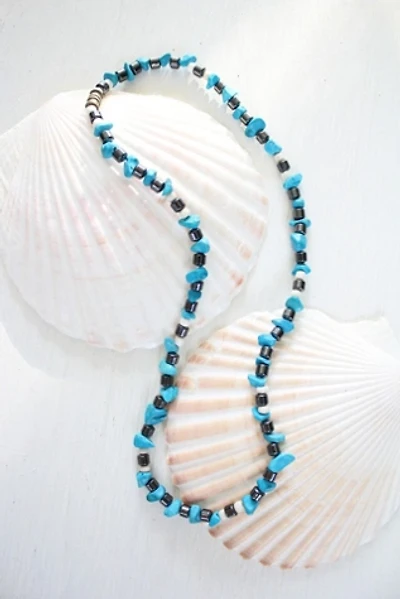 1960s Turquoise Beaded Necklace Selected By Moons + Junes Vintage
