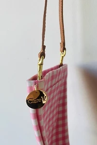 Clare V. Pink and White Gingham Pouch Selected by The Curatorial Dept.