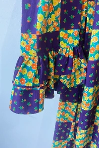 Batsheva Purple and Orange Floral Dress Selected by The Curatorial Dept.
