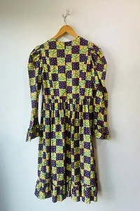 Batsheva Purple and Orange Floral Dress Selected by The Curatorial Dept.