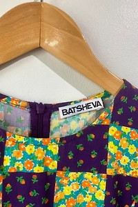 Batsheva Purple and Orange Floral Dress Selected by The Curatorial Dept.
