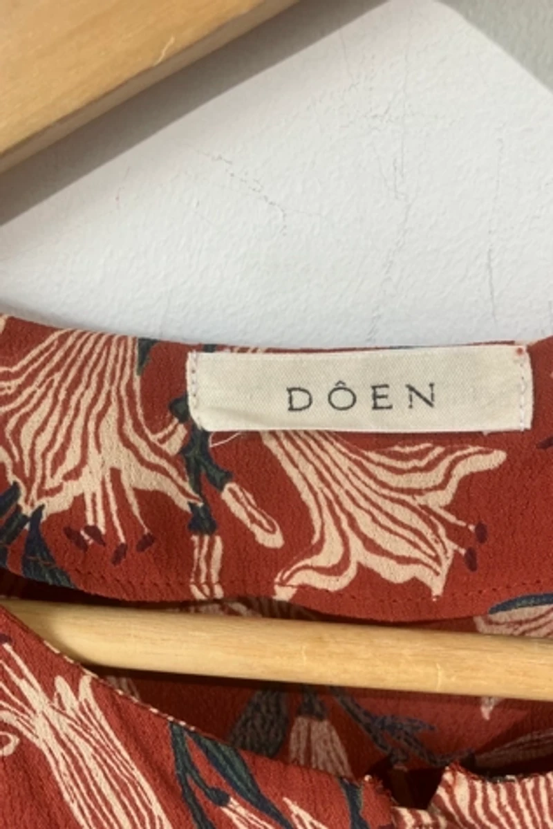 Doen Rust Floral Maxi Dress