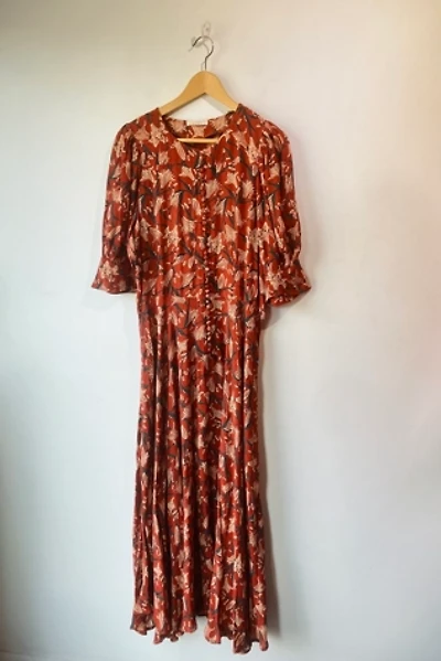 Doen Rust Floral Maxi Dress
