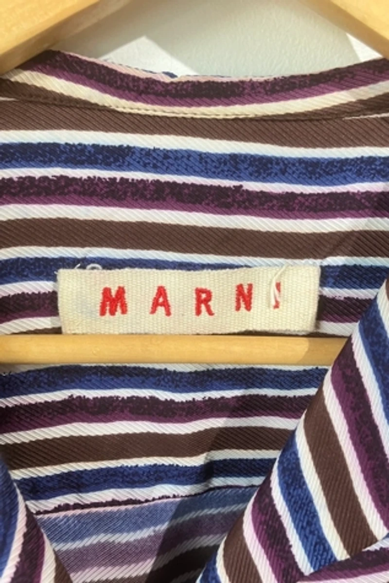 Marni Brown, Blue & Purple Striped Top Selected by The Curatorial Dept.
