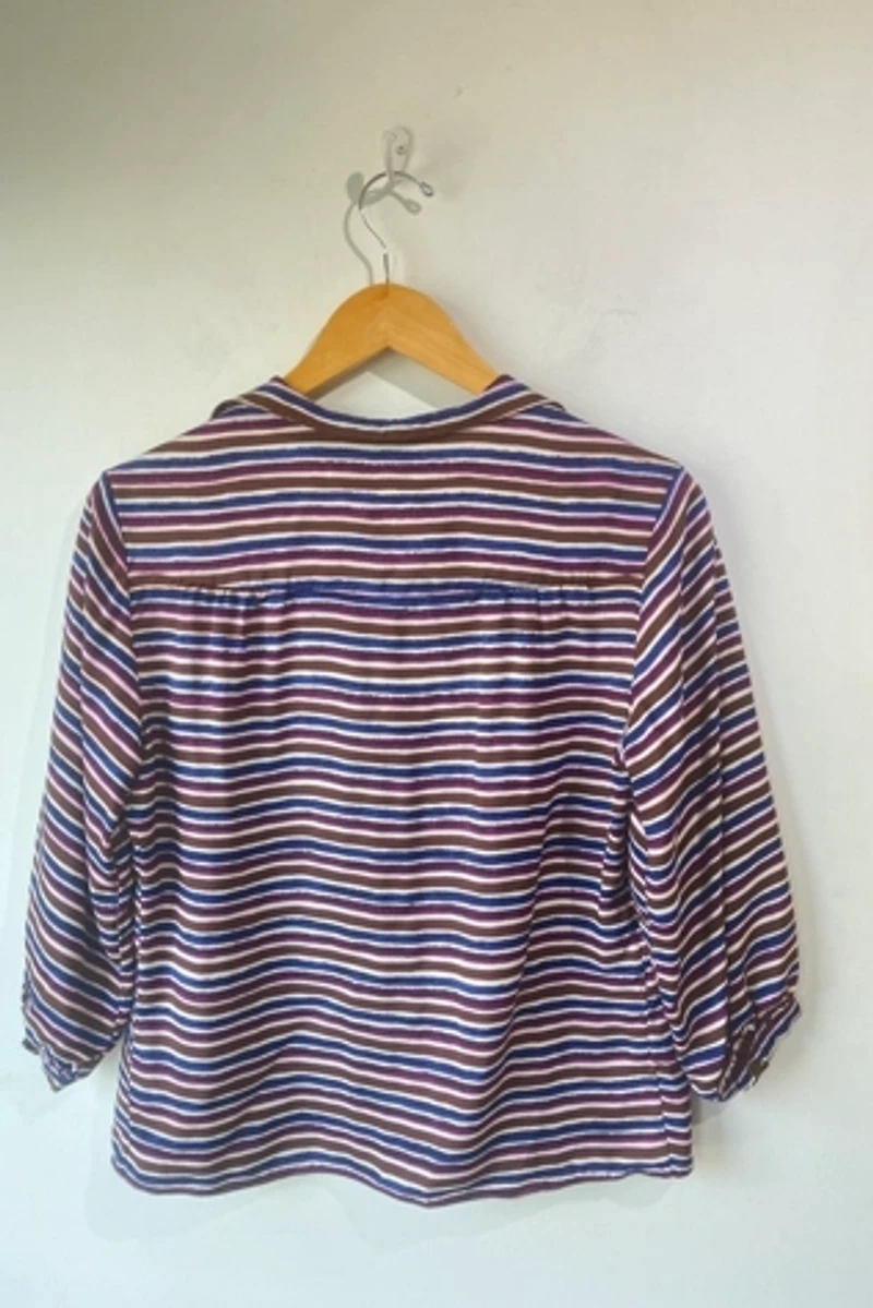 Marni Brown, Blue & Purple Striped Top Selected by The Curatorial Dept.