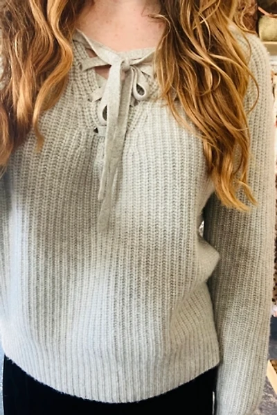 Nili Lotan Grey Cashmere Sweater Selected by The Curatorial Dept.