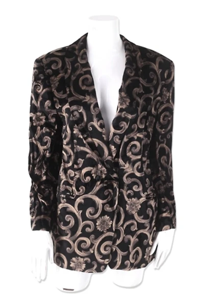 1990s Escada Print Velvet Jacket Selected By Ritual Vintage