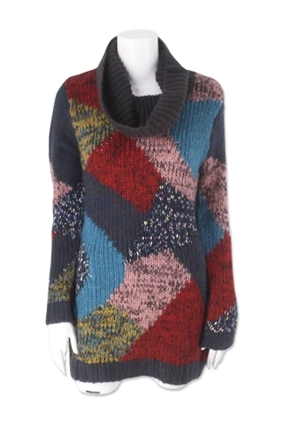 Y2K Colorful Swirl Tunic Sweater Selected By Ritual Vintage