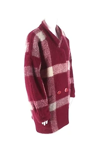 1980s Exaggerated Check Cardigan Sweater Coat Selected By Ritual Vintage