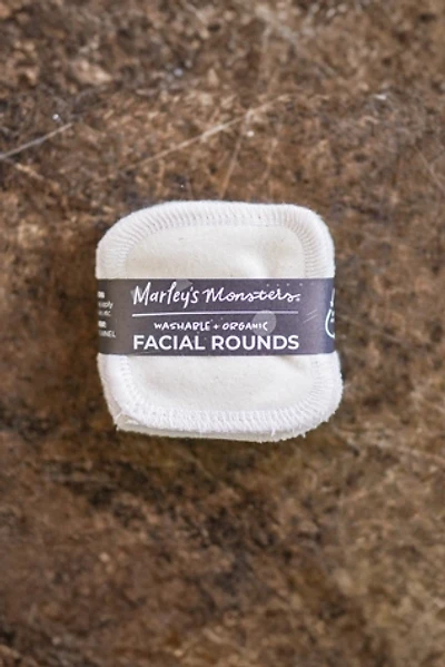 Marley's Monsters Organic Cotton Flannel Facial Rounds - 10 Count