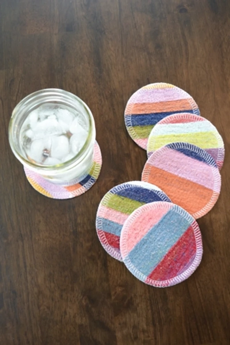 Marley's Monsters Scrap Felt Coasters: 6-Pack