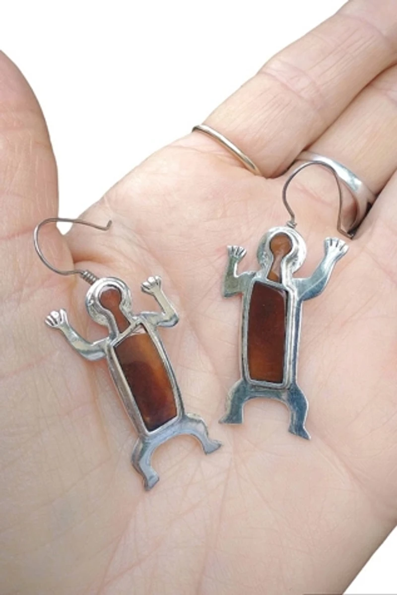 1990s Sterling Figural Earrings Selected by Garbage Soup