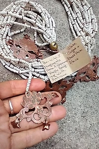 Antique Glass Copper and Brass Necklace Selected by Garbage Soup