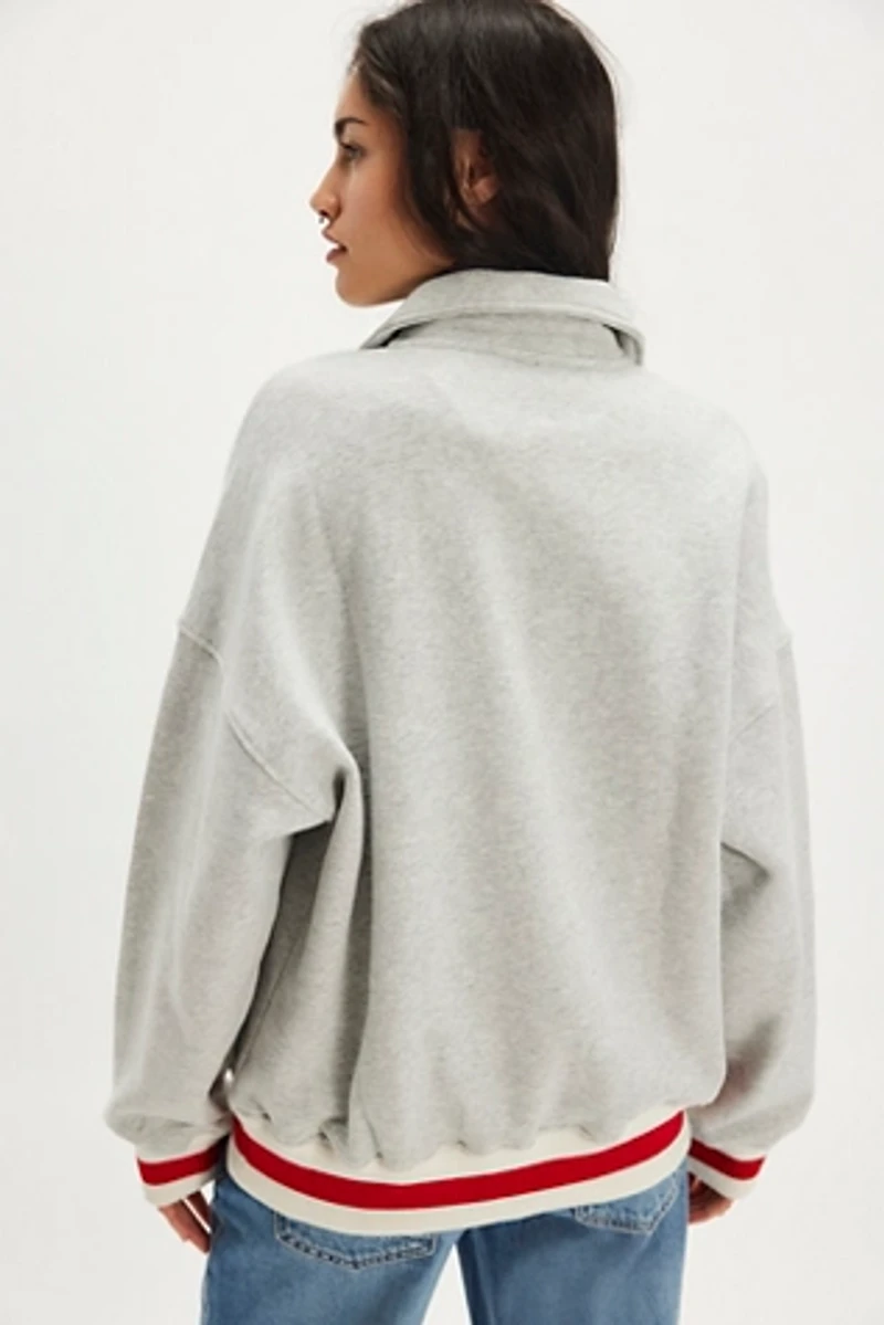 Chaser USA Rib Stripe Quarter Zip