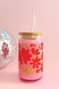 Golden Hour Designs Falling Petals Glass Cup