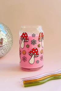 Golden Hour Designs Mushroom Hippie Vibes Glass Cup