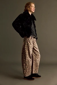 We The Free Good Luck Printed Barrel Jeans