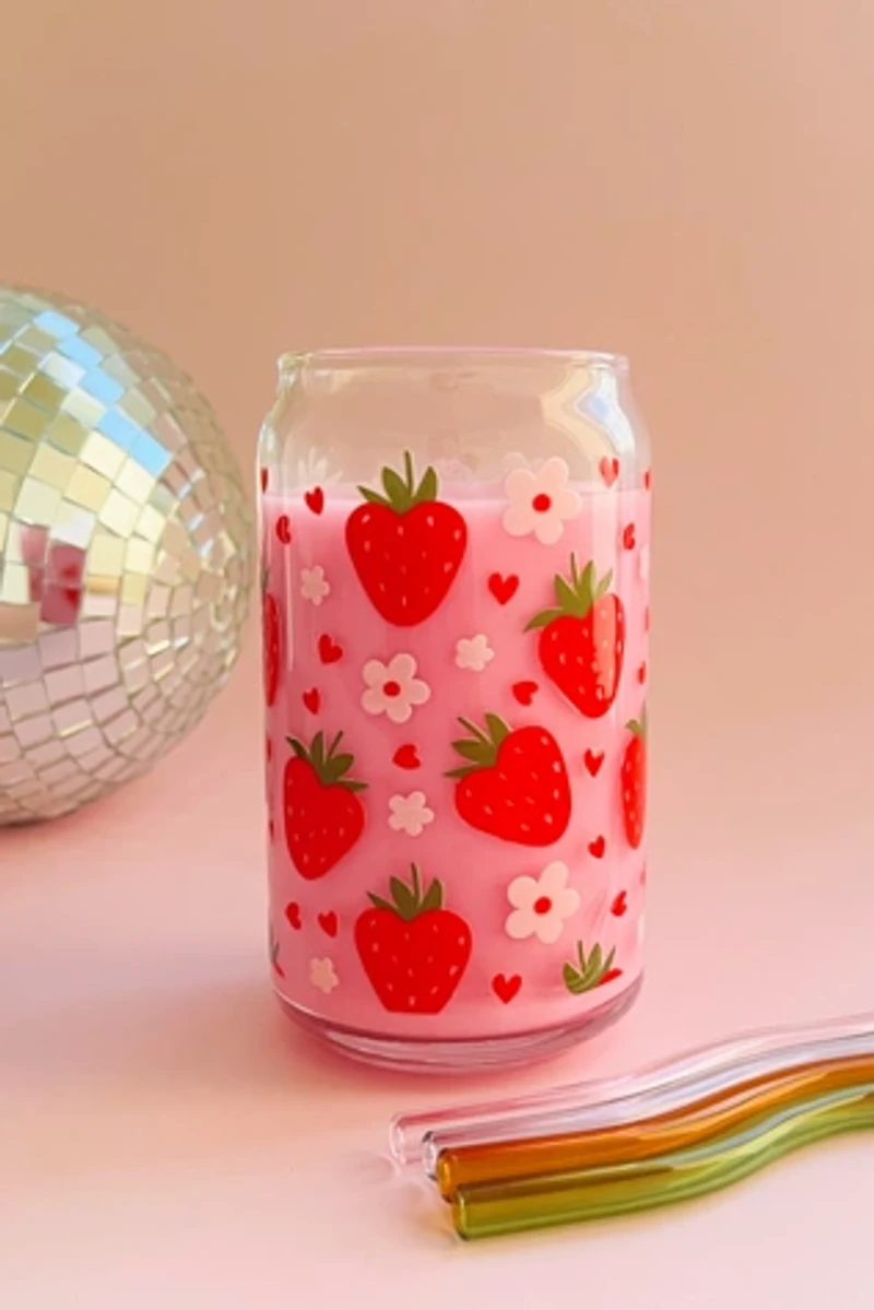 Golden Hour Designs Strawberry Dreams Glass Cup