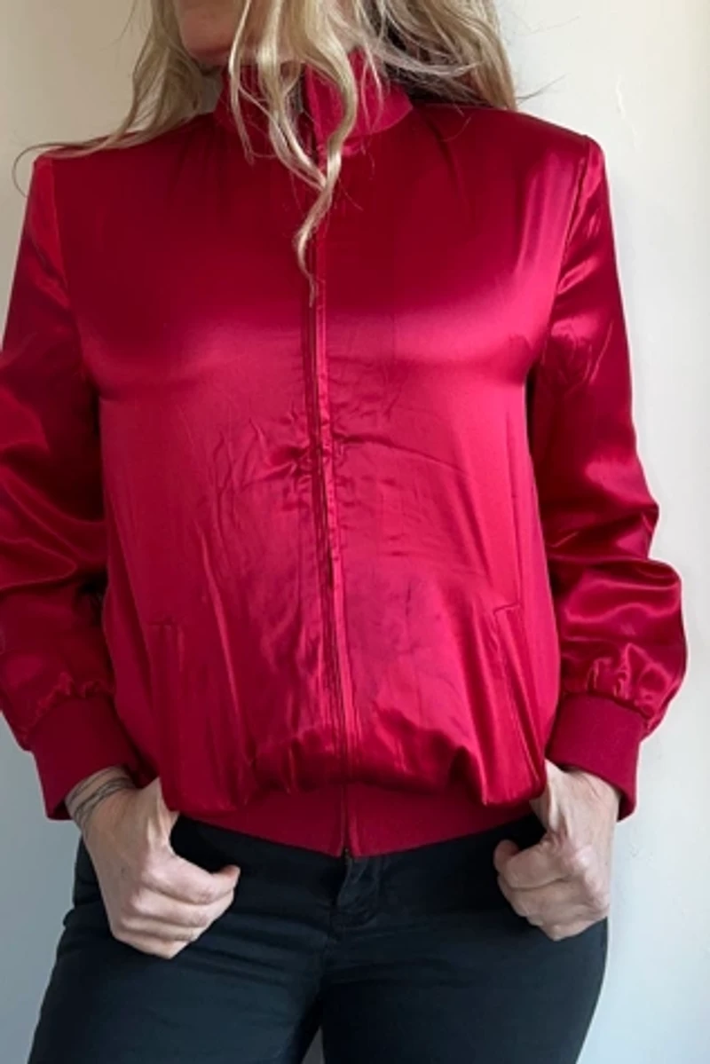 Silk Red Ballet Bomber Selected by KA.TL.AK