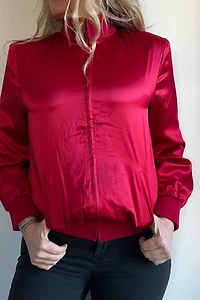 Silk Red Ballet Bomber Selected by KA.TL.AK