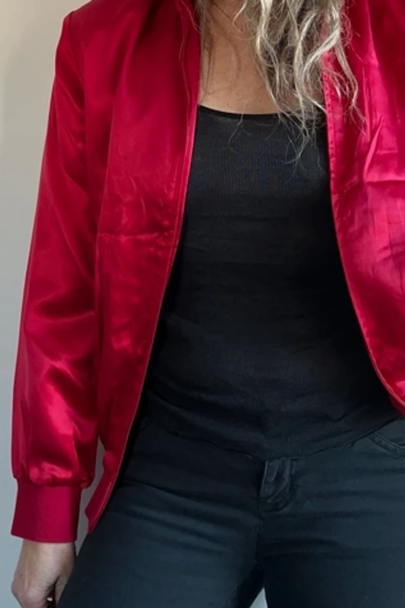 Silk Red Ballet Bomber Selected by KA.TL.AK